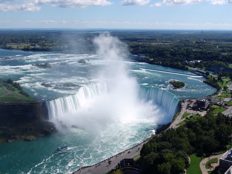 Birdseye uitzicht op Niagara Falls in Ontario in Canada.
