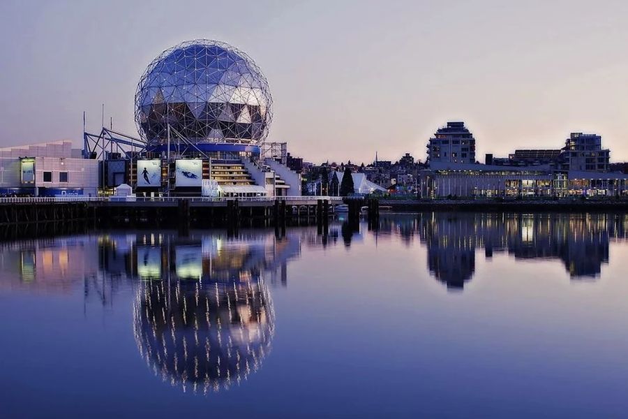 Uitzicht op het Science Centre in Vancouver in Canada.