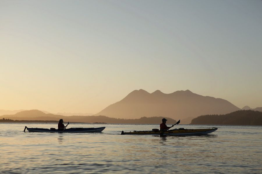 Canada excursie Kajakken bij Meares Island Tofino Sunshine Coast