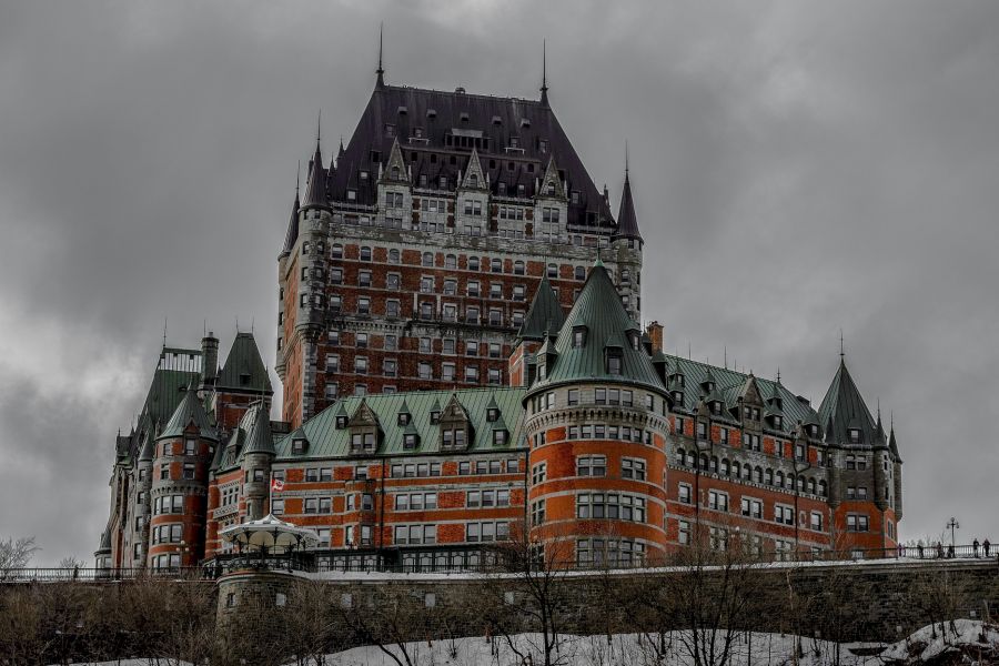 Uitzicht op Chateau Frontanac in Quebec in Canada.