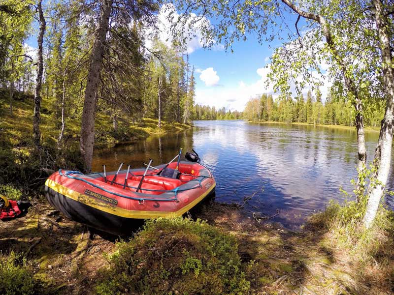 Raften in de Kitka rivier, Ruka