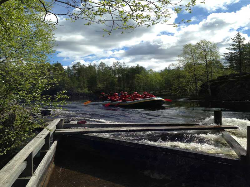 Raften in de Kitka rivier, Ruka
