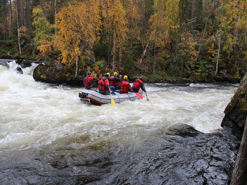 Raften in de Kitka rivier, Ruka