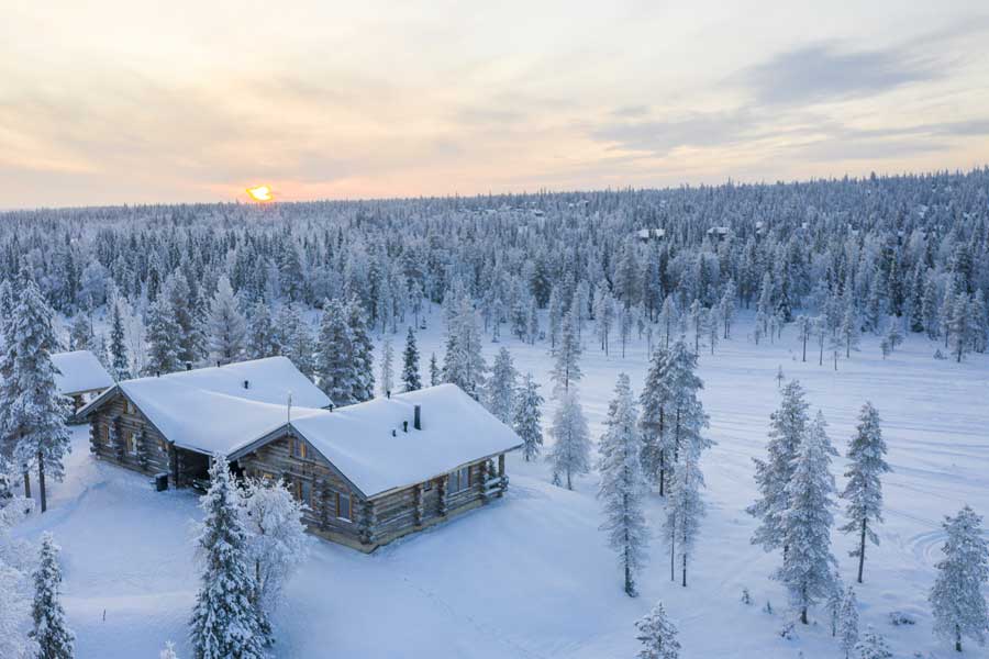 Villa Rukan Tuike zonsondergang Ruka Villas met BBI Travel