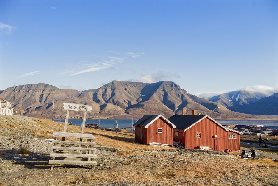 The old hospital staircase Longyearbyen