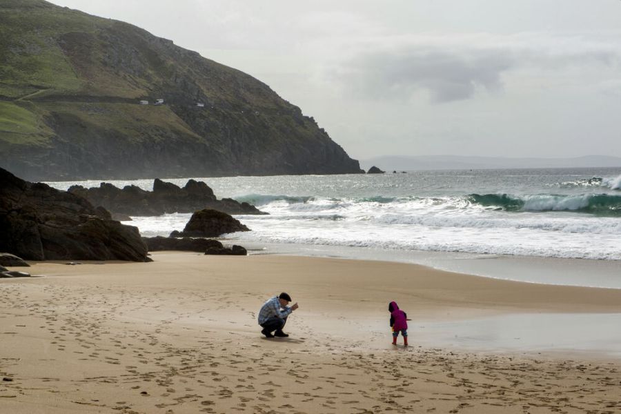Dingle strand, budgetreis per bus Ierland