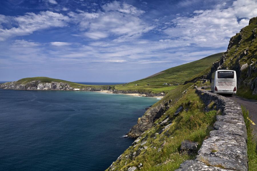 Dingle Slea Head, budgetreis per bus Ierland