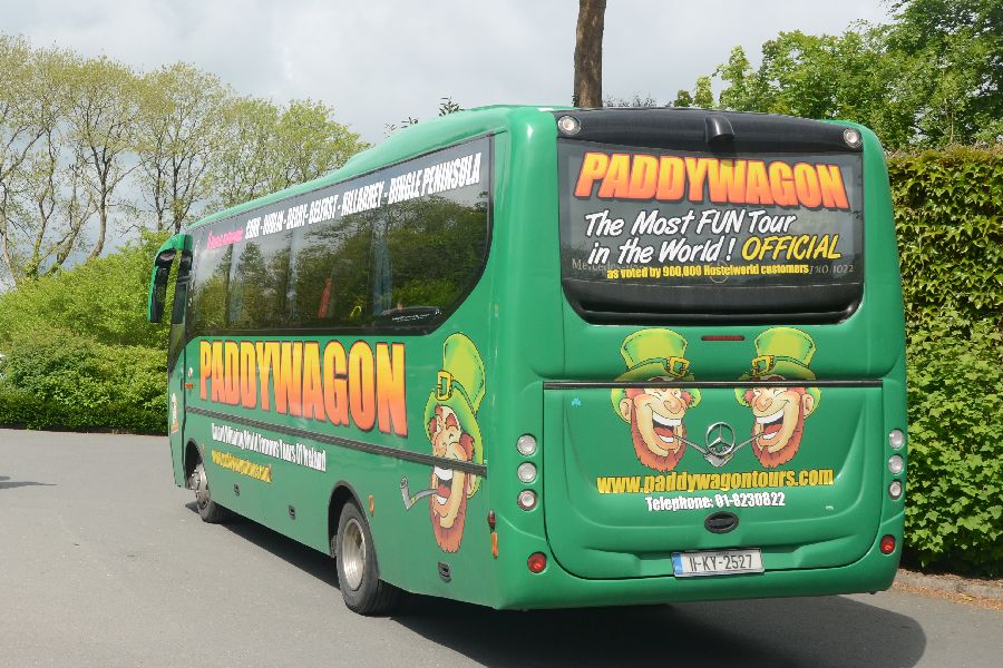 Paddywagon bus, budgetreis per bus Ierland