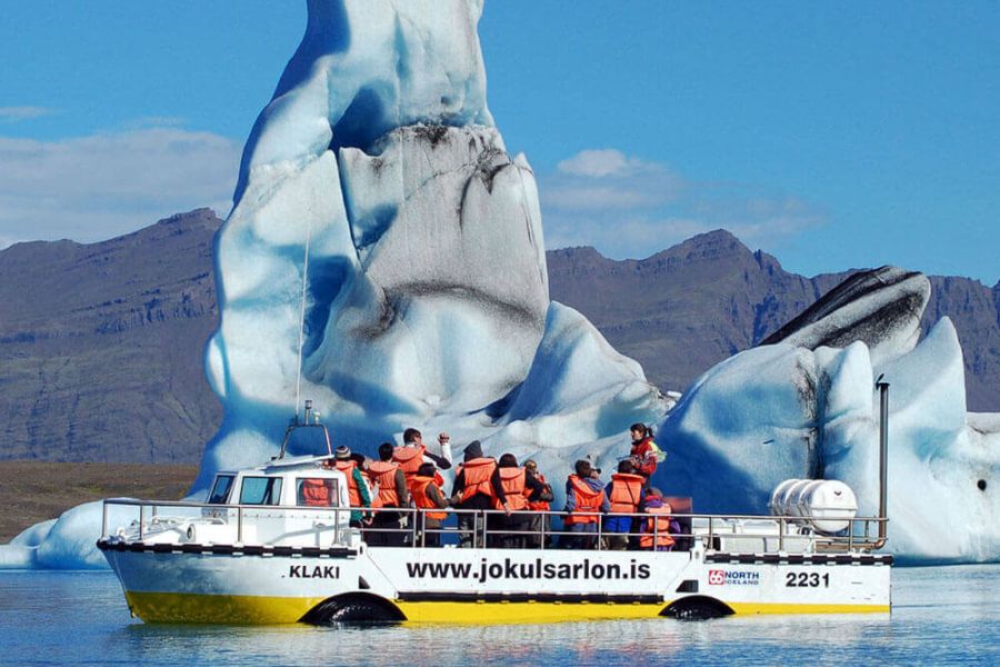 Jökulsarlon amfibie trip, busrondreis IJsland