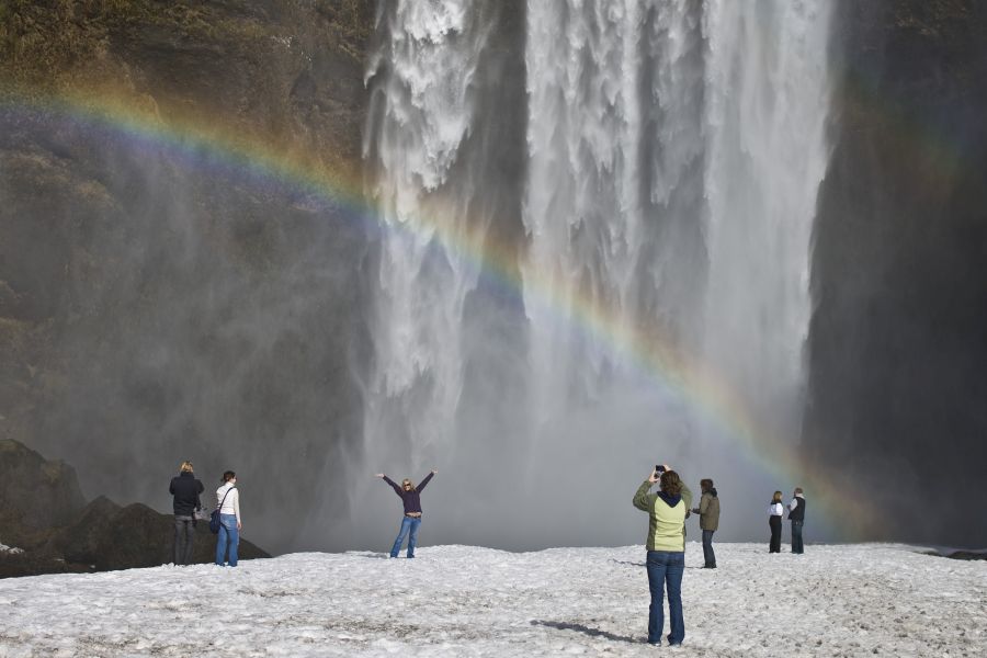 Skogafoss, busrondreis IJsland