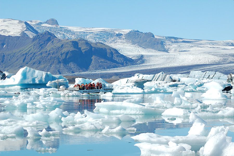 Jökulsarlon Glacier Lagoon, busrondreis IJsland