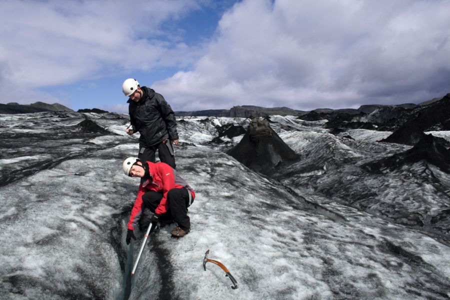 Gletsjerwandeling Solheimajokull IJsland