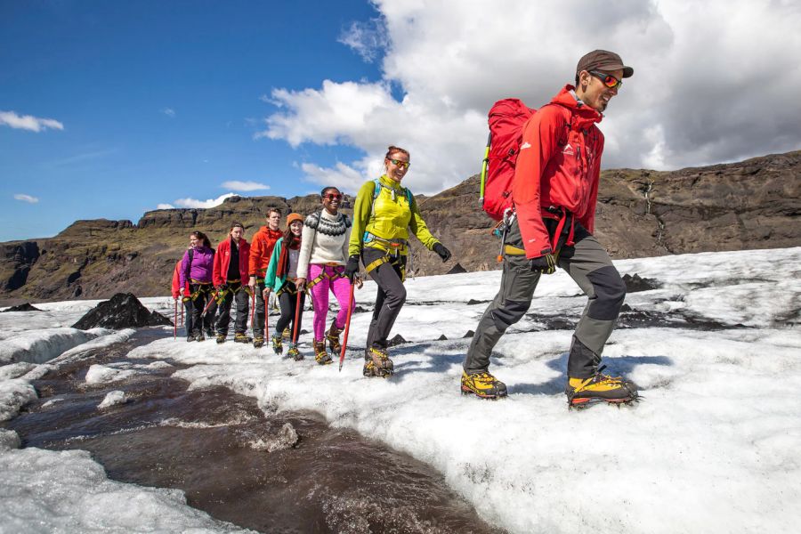 Gletsjerwandeling Solheimajokull IJsland