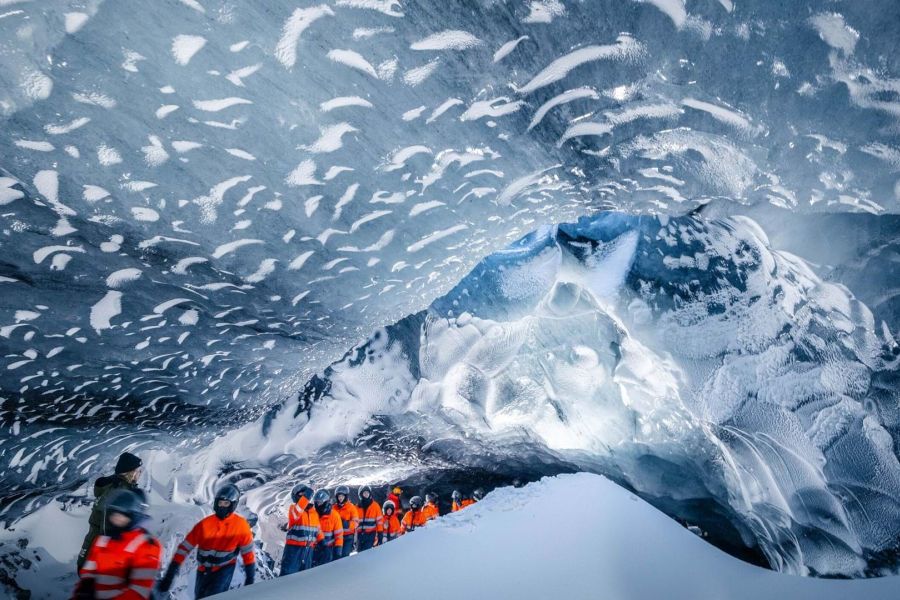 Askur Ice Cave Myrdalsjokull gletsjer IJsland