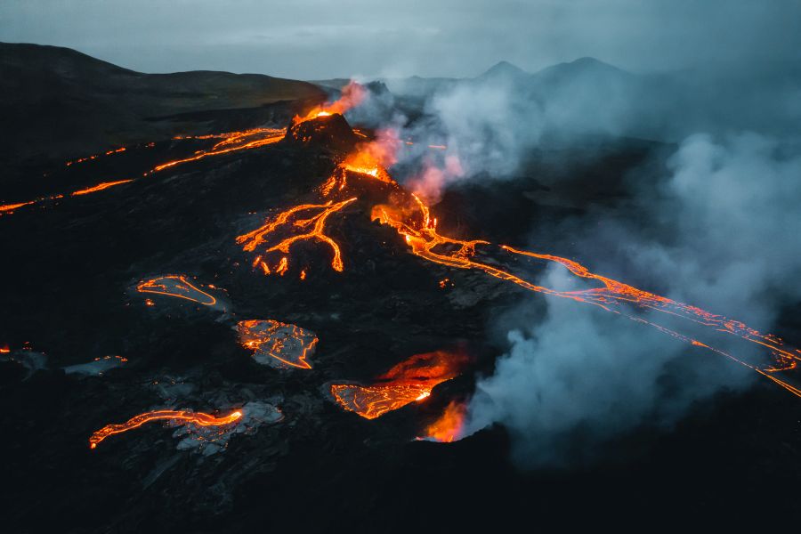 Vulkaan eruptie Fagradalsfjall