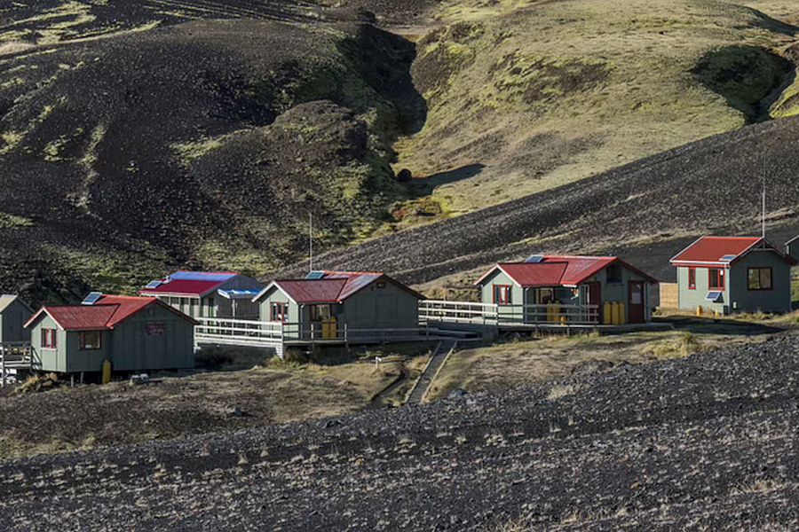 Berghutten IJsland Laugavegur wandelroute