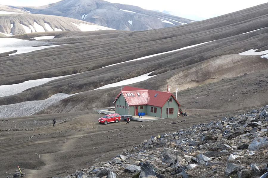 Berghutten IJsland Laugavegur wandelroute
