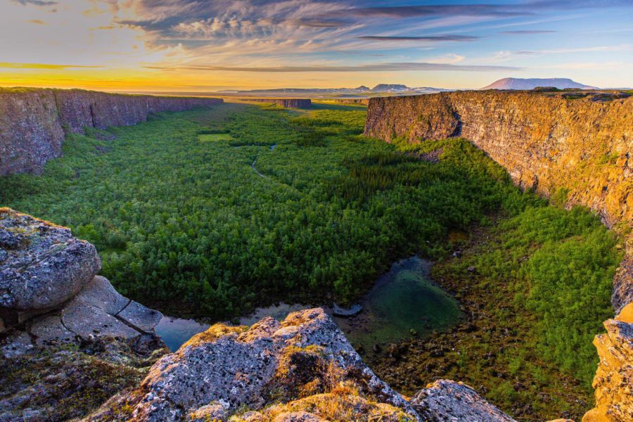 Asbyrgi kloof Noord-IJsland