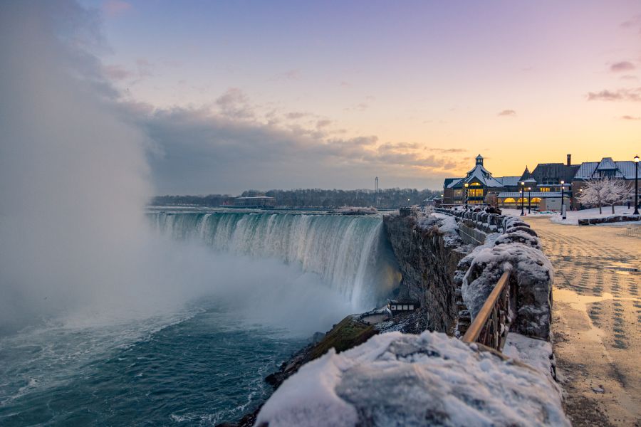 Birdseye uitzicht op Niagara Falls in Ontario in Canada.
