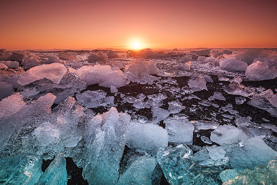Diamond Beach ijsschotsen Jokulsarlon IJsland