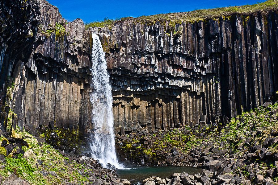 Svartifoss Skaftafell, Autorondreis IJsland