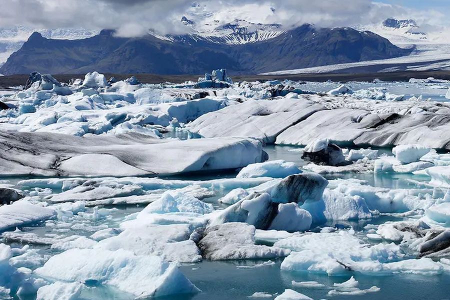 Jökulsarlon winters IJsland