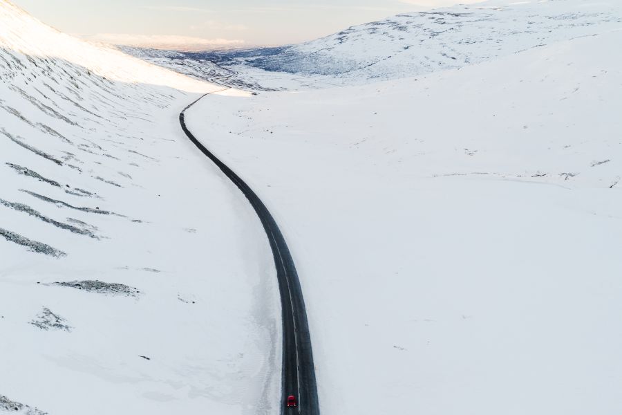 IJsland winter weg