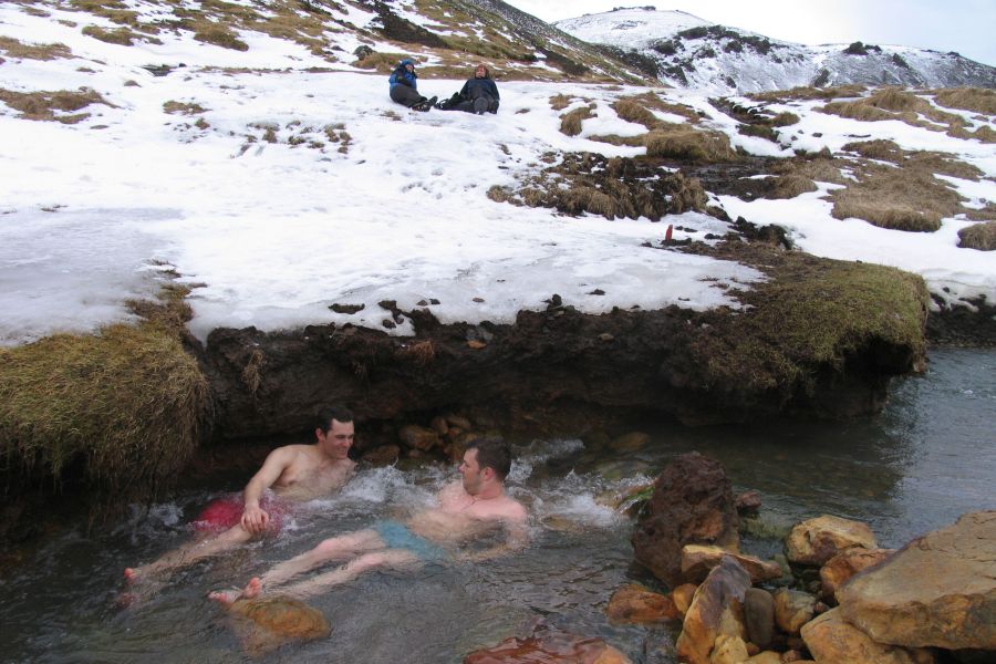 Reykjadalur winter IJsland