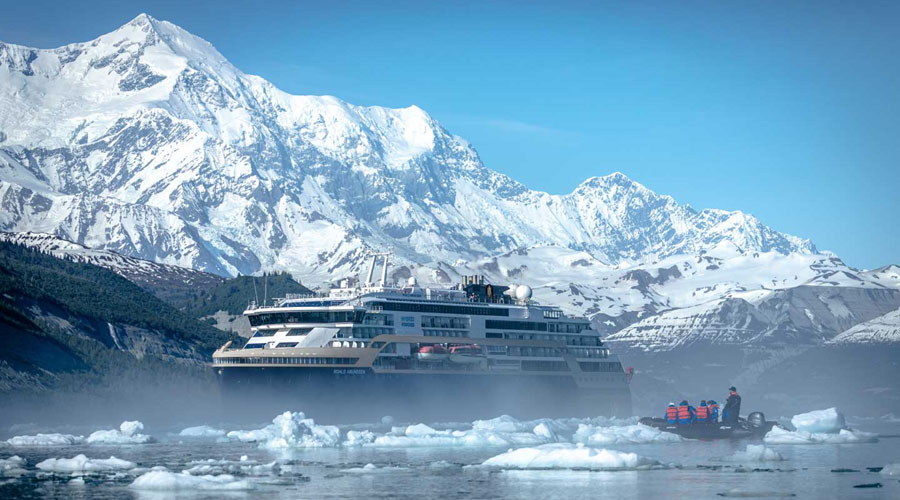 MS Roald Amundsen in Icy Bay Alaska
