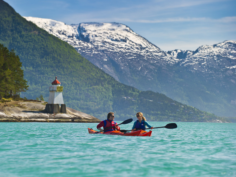Kajakken op de fjord