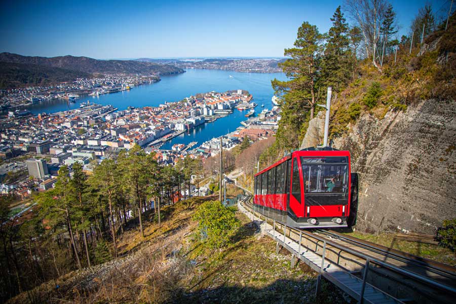 Floibanen funicular in Bergen