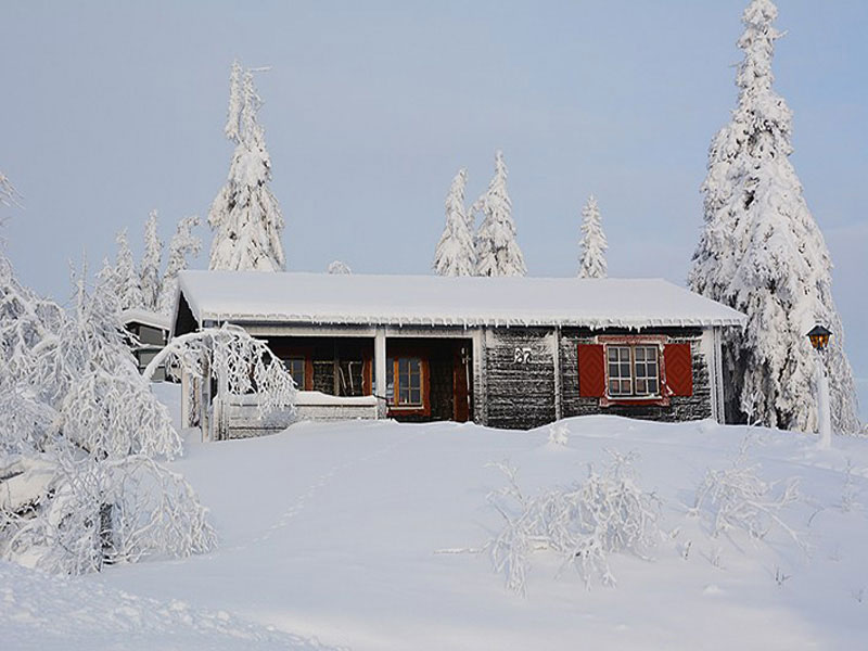 Buitenkant privé chalets & appartementen Trysil Noorwegen. Wintersport