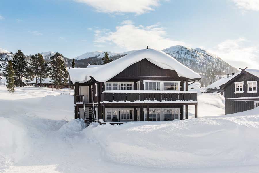 Holtardalen chalets in de winter