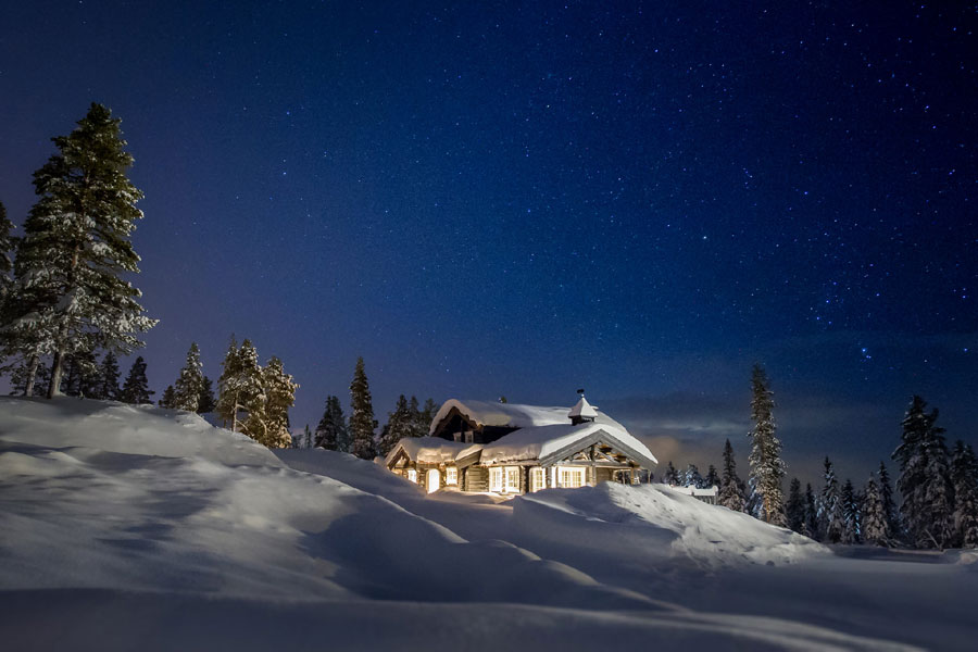 Buitenkant Privé chalets & appartementen Trysil Noorwegen. Wintersport