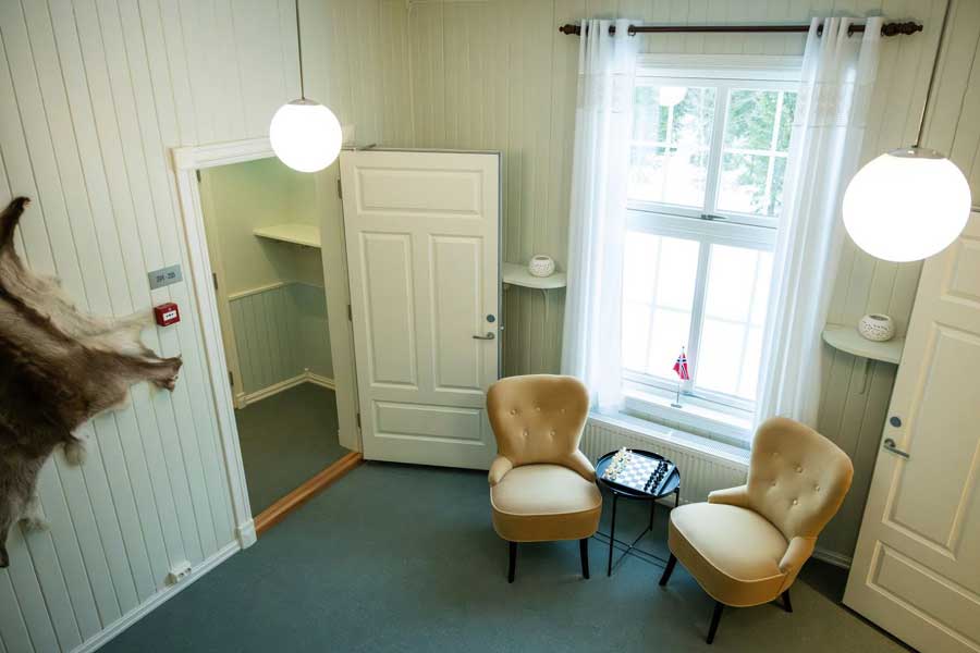 Entree naar de familiekamer in Villa Fregn