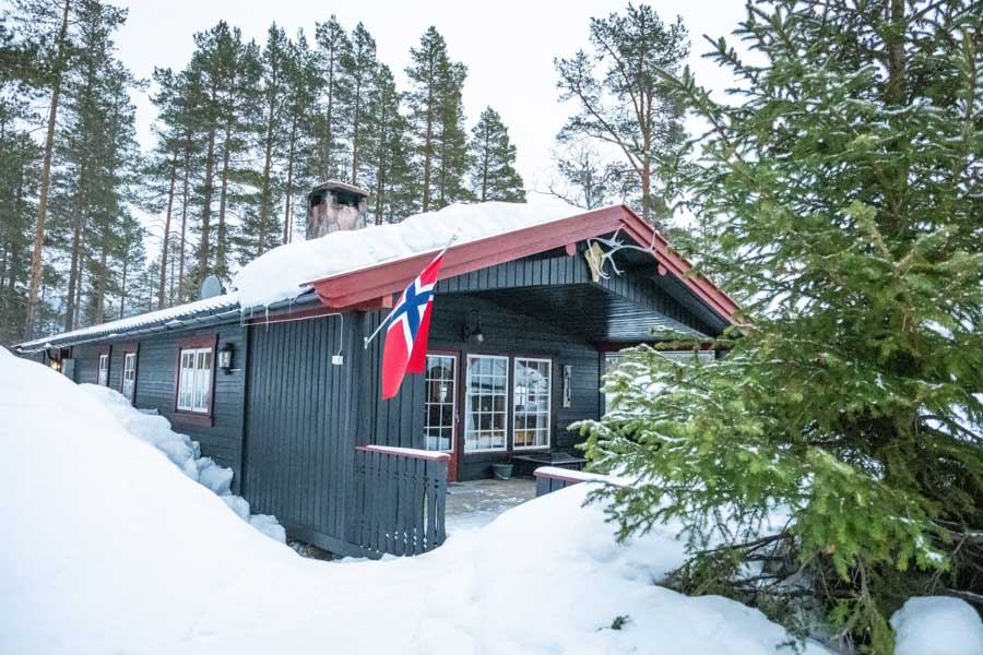Villa Fregn privéhut in de sneeuw