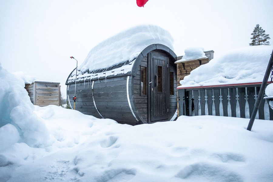 Sauna met uitzicht bij Fregnhytta