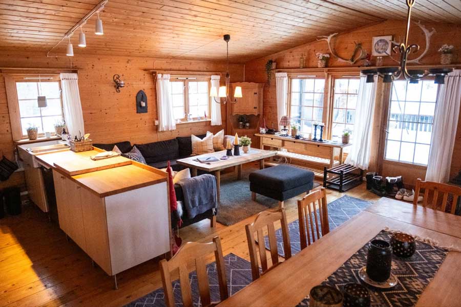Woonkamer in Fregnhytta