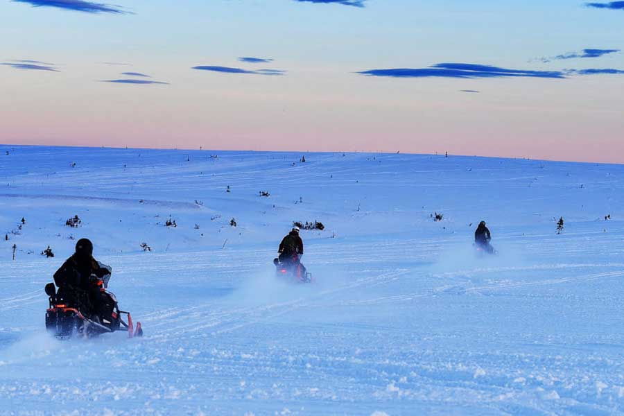 Sneeuwscootersafari onder de sterren - 90 minuten Stöten, Zweden