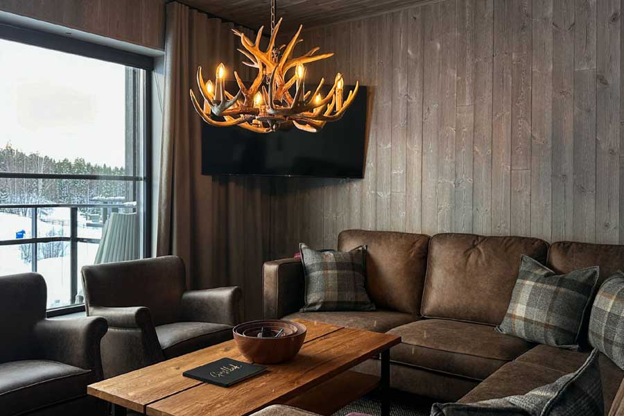 Woonkamer in een Dalaviste appartement