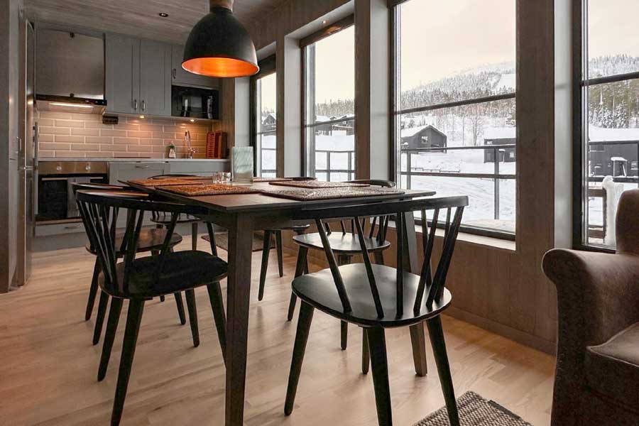 Keuken en eethoek in een Dalaviste appartement